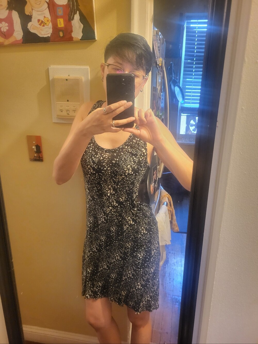 Black and White Casual Dress